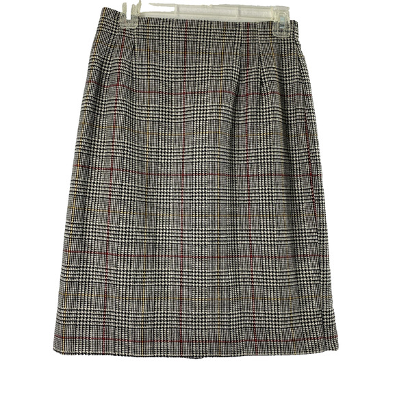 Norton McNaughton Plaid Skirt Womens Size 10‎ Petite Preppy Wool Blend Academia - Picture 1 of 11